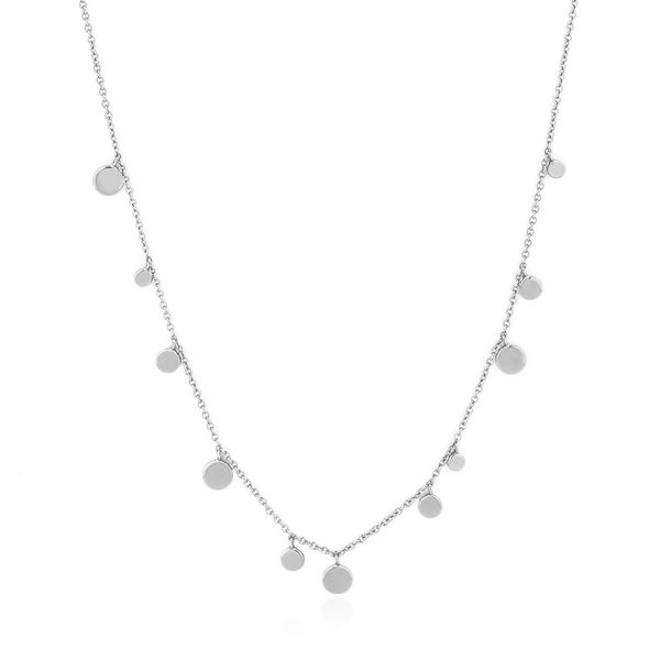 Silver Geometry Mixed Discs Necklace by Ania Haie Orin Jewelers Northville, MI