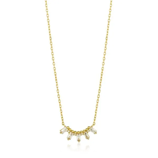 Sterling Silver Gold Plated Glow Solid Bar Necklace by Ania Haie Orin Jewelers Northville, MI