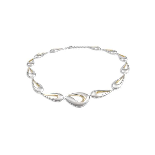 Sterling Silver & Rhodium Plated Two Tone Necklace Orin Jewelers Northville, MI