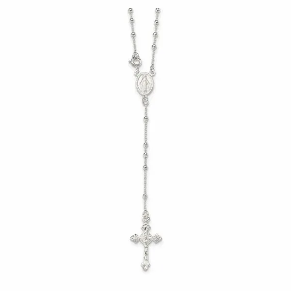 Sterling Silver Polished Rosary Necklace Orin Jewelers Northville, MI