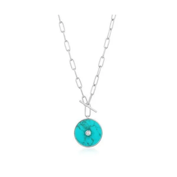 Sterling Silver Turquoise T-Bar Necklace By Ania Haie Orin Jewelers Northville, MI