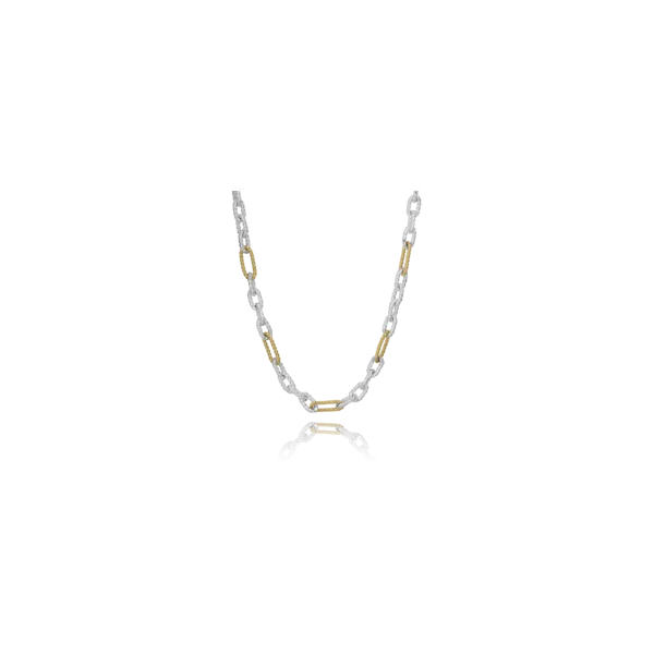 Sterling Silver & 14k Yellow Gold Necklace Orin Jewelers Northville, MI