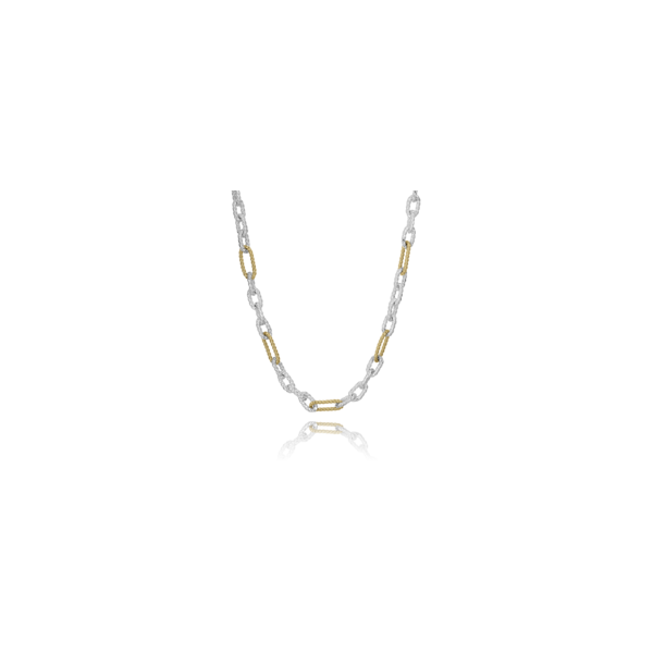 Sterling Silver & 14k Yellow Gold Necklace Orin Jewelers Northville, MI