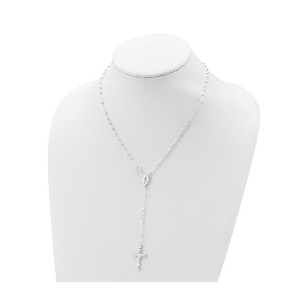 Sterling Silver Polished Rosary Necklace Image 3 Orin Jewelers Northville, MI