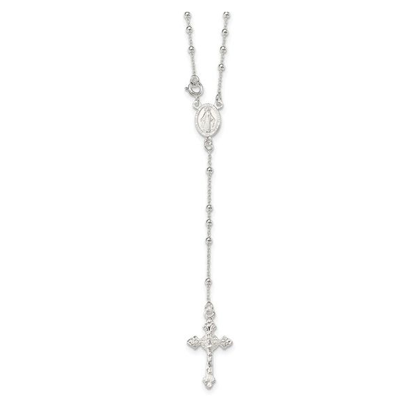Sterling Silver Polished Rosary Necklace Orin Jewelers Northville, MI