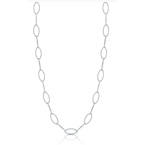 Sterling Silver Necklace With Diamond Cut Edged Loops Orin Jewelers Northville, MI