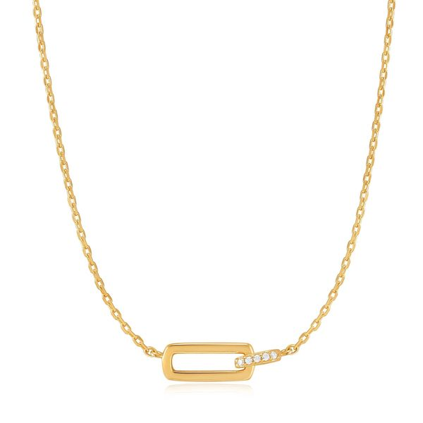 Sterling Silver Gold Plated Key Necklace By Ania Haie, Orin Jewelers