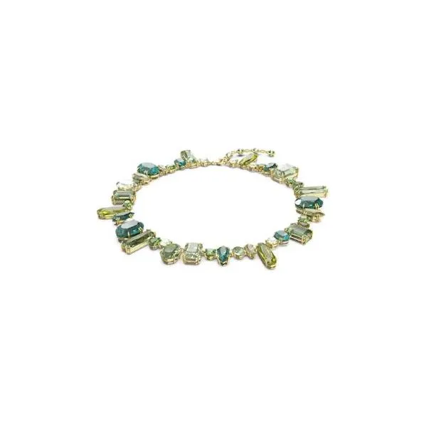 Swarovski Gema Necklace Green, Gold-Tone Plated Orin Jewelers Northville, MI