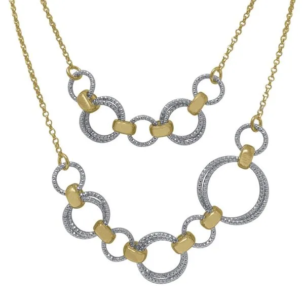 Sterling Silver & Gold Plated Necklace Orin Jewelers Northville, MI