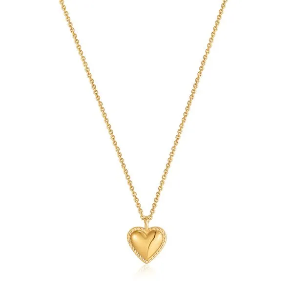Sterling Silver Gold Plated Rope Heart Pendant By Ania Haie Orin Jewelers Northville, MI