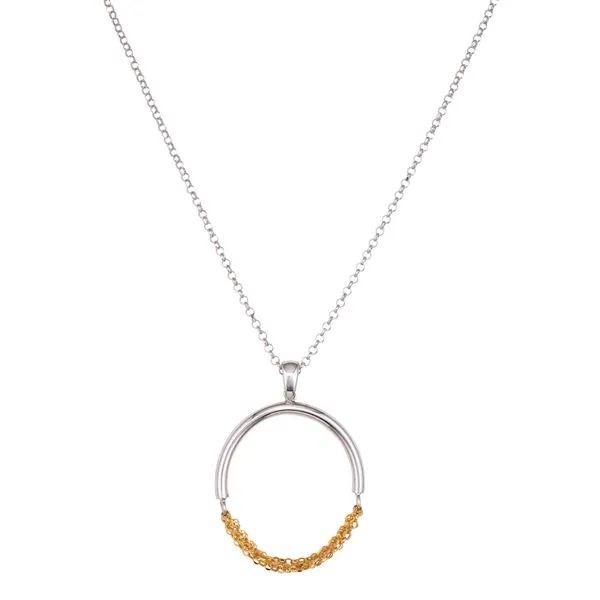 Sterling Silver & Gold Plated Necklace Orin Jewelers Northville, MI