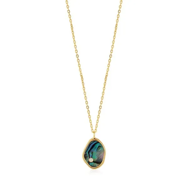 Sterling Silver Gold Plated Tidal Abalone Necklace By Ania Haie Orin Jewelers Northville, MI