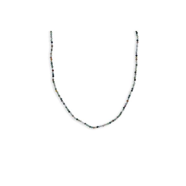 Moss Agate Bead Necklace Orin Jewelers Northville, MI