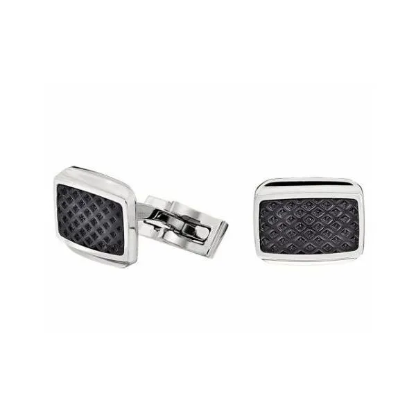 Gent's Textured Stainless Steel Cufflinks Orin Jewelers Northville, MI