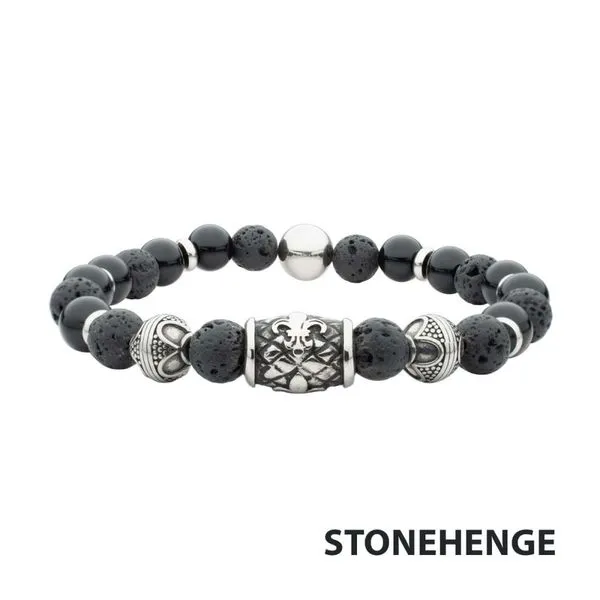 Black Onyx & Lava Stone Bead Bracelet Orin Jewelers Northville, MI