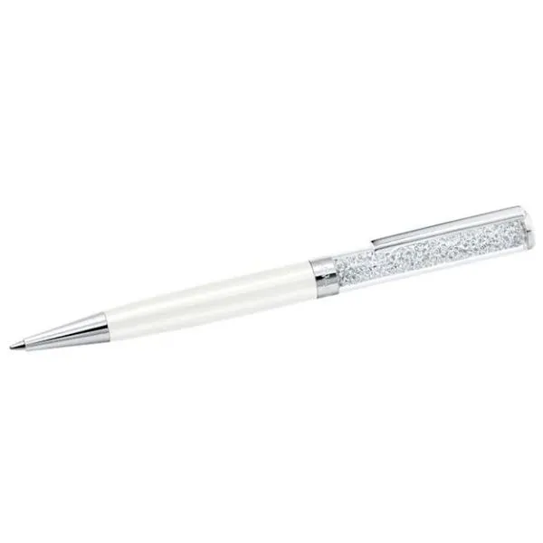 Swarovski Crystalline Ballpoint Pen, White, Chrome Plated Orin Jewelers Northville, MI