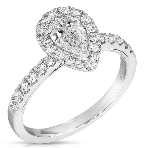 1/2 Ct Pear Shape Halo Diamond Engagement Ring Orloff Jewelers Fresno, CA