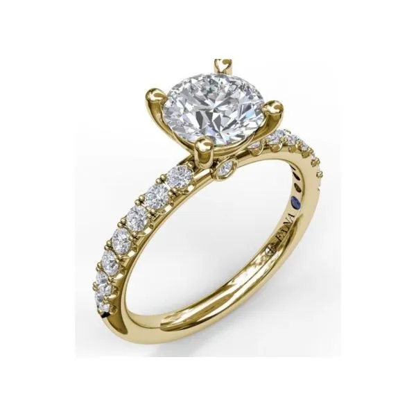 FANA Classic Pave Round Cut Engagment Ring similar item image