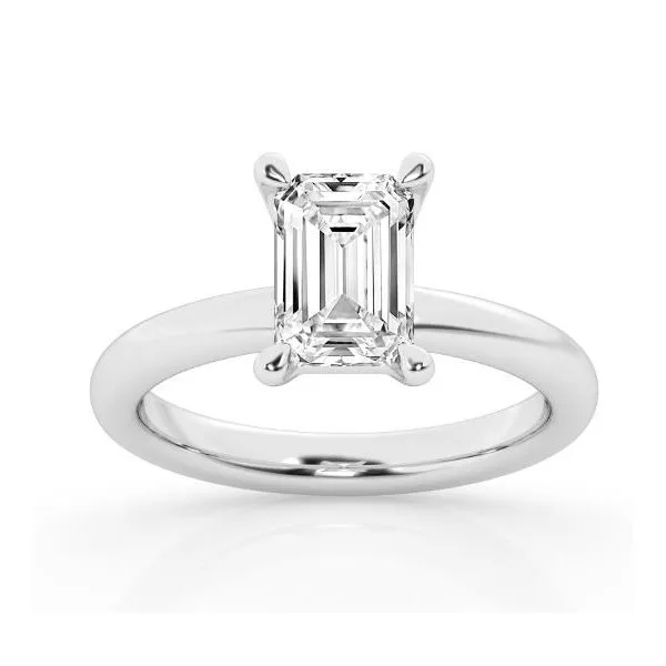 Emerald Cut Lab Grown Diamond Solitaire Ring