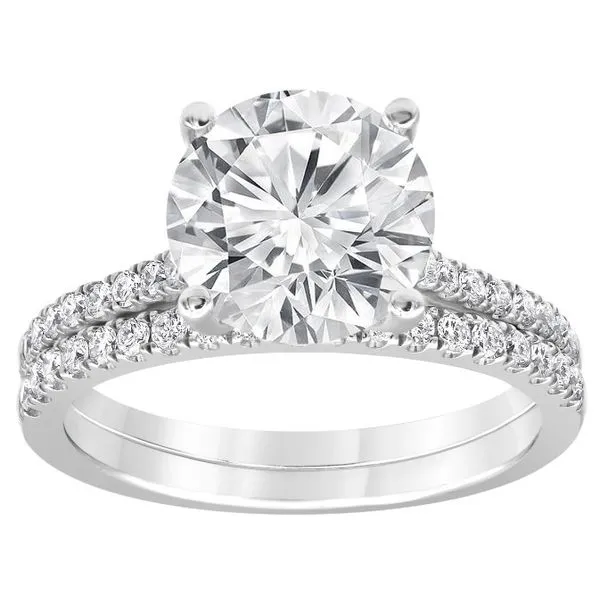 Lab Grown Diamond Bridal Set in Polished Metal Orloff Jewelers Fresno, CA
