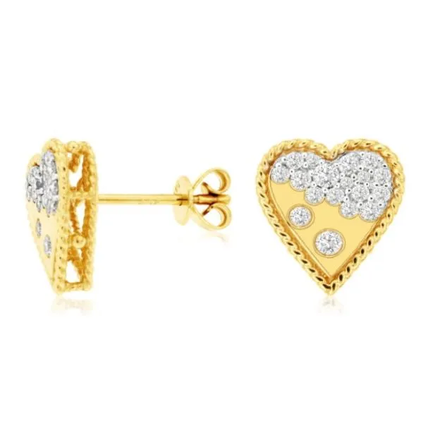 Diamond Heart Earrings Orloff Jewelers Fresno, CA