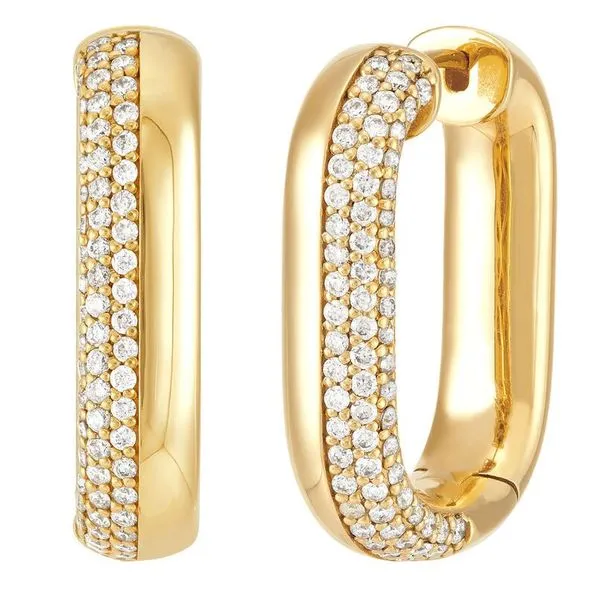 Diamond hoop earrings Orloff Jewelers Fresno, CA