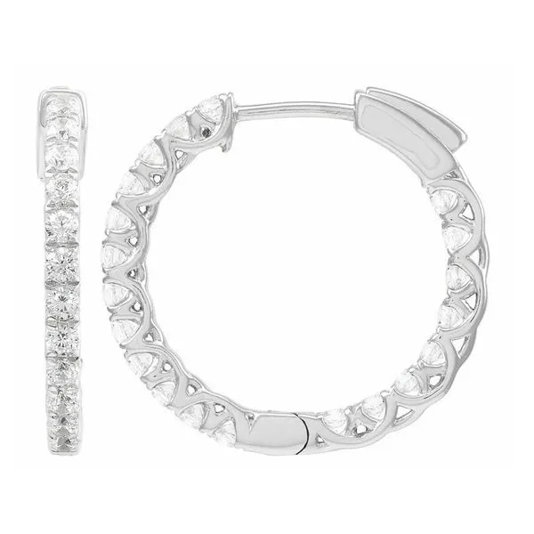 Lab Grown Diamond Hoop Earrings