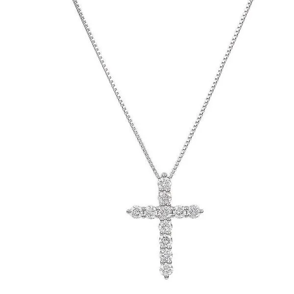 lab grown diamond cross pendant