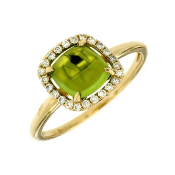 Peridot and Diamond Ring