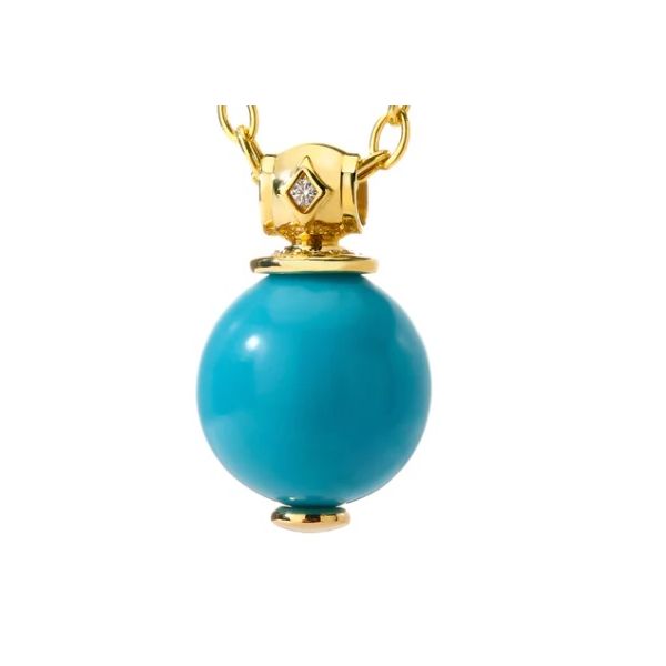 Syna Mogul Sleeping Beauty Turquoise Bead Pendant Limited Orloff Jewelers Fresno, CA