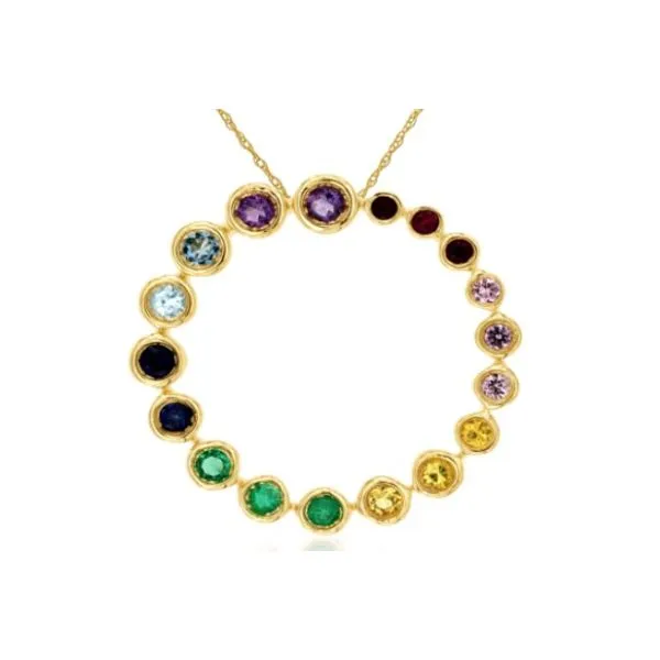Mixed Colored Sapphire Necklace Orloff Jewelers Fresno, CA
