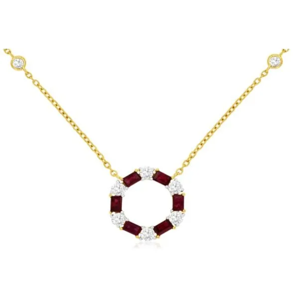 Ruby and Diamond Necklace Orloff Jewelers Fresno, CA