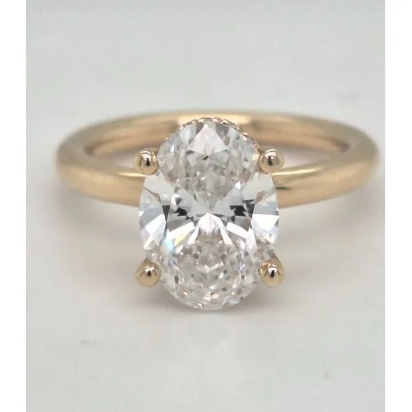 Lab Grown Oval Diamond Solitaire w/ Hidden Halo Engagement Ring Orloff Jewelers Fresno, CA