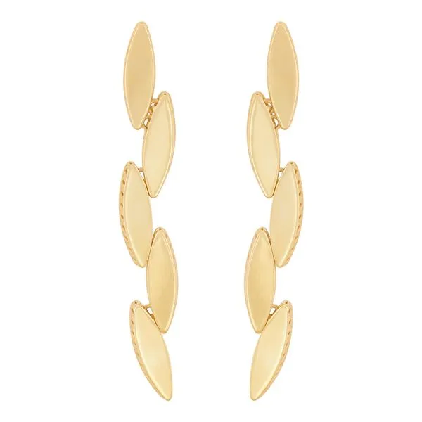 Oval Pattern Drop Earrings