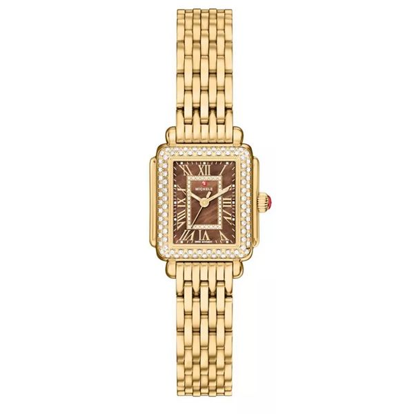 Michele DECO MADISON MINI DIAMONDS GOLD AND CHOCOLATE Orloff Jewelers Fresno, CA
