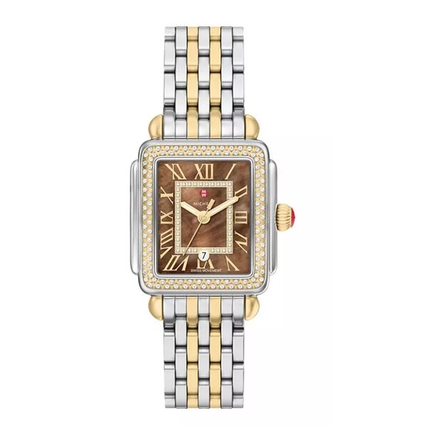 Michele DECO MADISON MID DIAMONDS TWO TONE CHOCOLATE Orloff Jewelers Fresno, CA