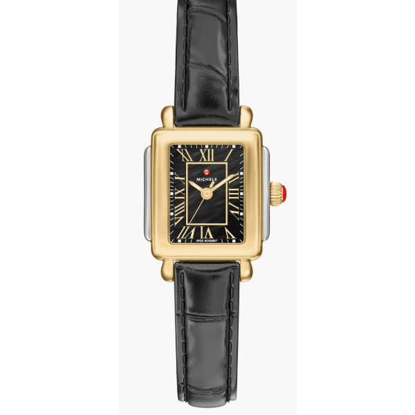 Michele Deco Madison Mini Two-Tone Leather Strap Watch Orloff Jewelers Fresno, CA