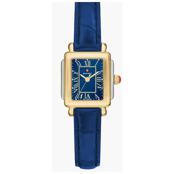 Michele Deco Madison Mini Two-Tone Leather Strap Watch Orloff Jewelers Fresno, CA
