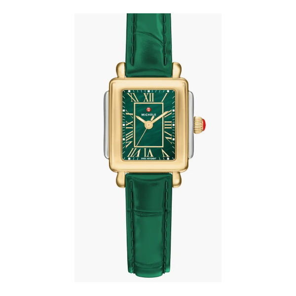 Michele Deco Madison Mini Two-Tone Leather Strap Watch Orloff Jewelers Fresno, CA