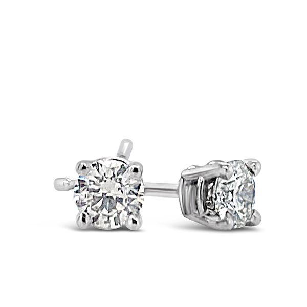 0.54 Cttw. White Gold Diamond Solitaire Earrings Padis Jewelry San Francisco, CA