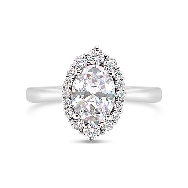 Forevermark White Gold Diamond Halo Engagement Ring Padis Jewelry San Francisco, CA