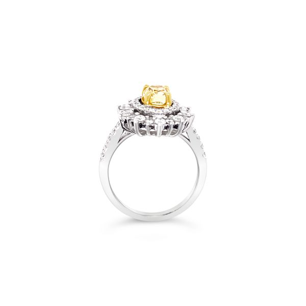 Fancy Yellow Diamond Halo Ring Image 2 Padis Jewelry San Francisco, CA