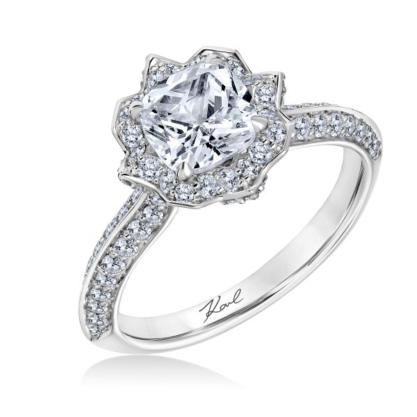 Karl Lagerfeld Halo Engagement Ring Padis Jewelry San Francisco, CA