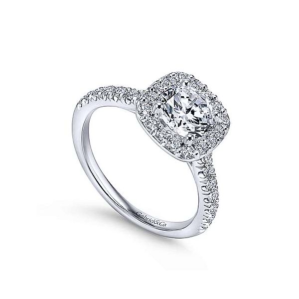 Gabriel & Co. Halo Engagement Ring Image 2 Padis Jewelry San Francisco, CA