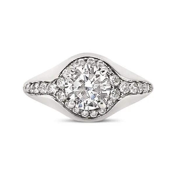 Michael Bondanza Halo Engagement Ring Padis Jewelry San Francisco, CA