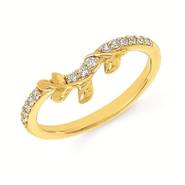 LEAFY DIAMOND CURVED BAND Parkers' Karat Patch Asheville, NC