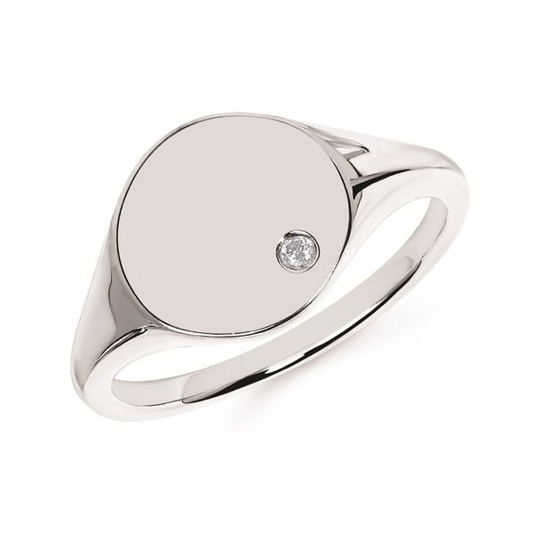 SINGLE DIAMOND SIGNET RING Parkers' Karat Patch Asheville, NC
