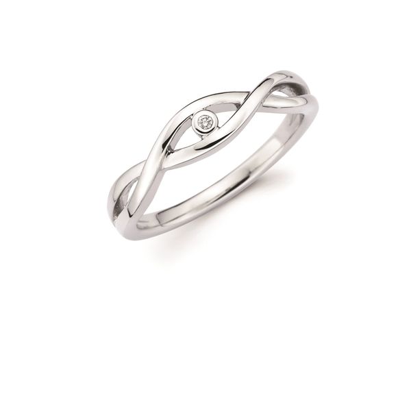 SILVER TWIST RING WITH DIAMOND Parkers' Karat Patch Asheville, NC