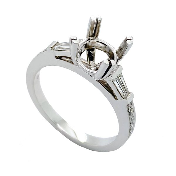 BAGUETTE RING FOR ROUND CENTER STONE OF YOUR CHOICE Parkers' Karat Patch Asheville, NC