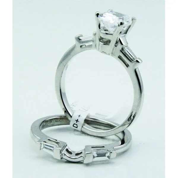 OVAL & BAGUETTE  ENGAGEMENT RING- YOU CHOOSE CENTER STONE Image 2 Parkers' Karat Patch Asheville, NC